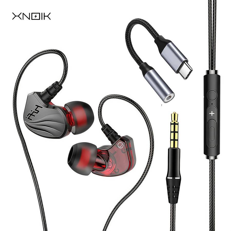 Wired Headphones Grey Items Style A 3.5Mm Earphone