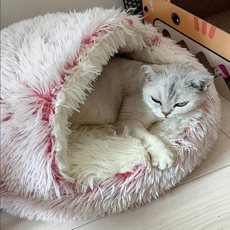 Pet supplies color Shell Nest Gradient Light Gray size 40cm  recommended curl sleep within 4 catties