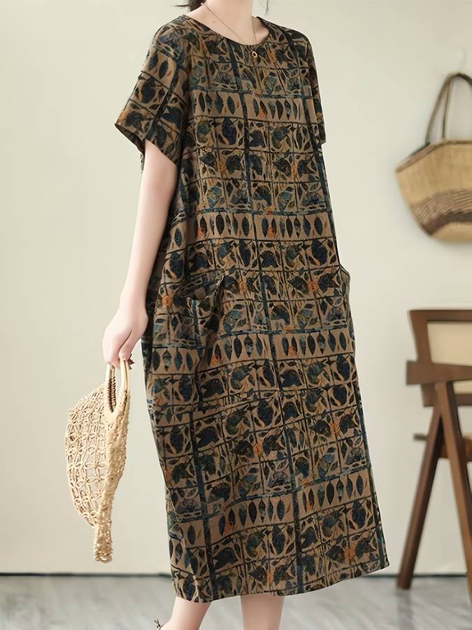 Women S Dress Color Linen Size 5Xl