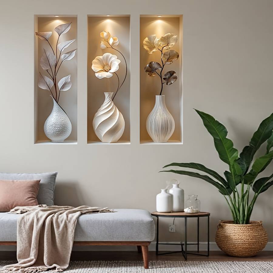 Wall Stickers Color White Size23.62 Inches60 Cm*7.87 Inches20 Cm*3