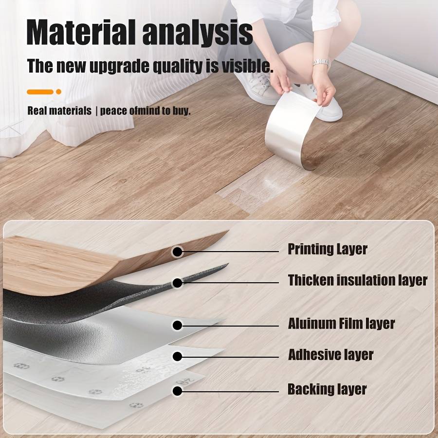 Self Adhesive Floor Stickers Gray 30Pcs
