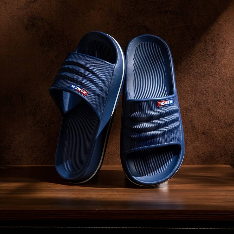 Men Slippers Summer Style Dark Blue Size Uk 8.5 To 9