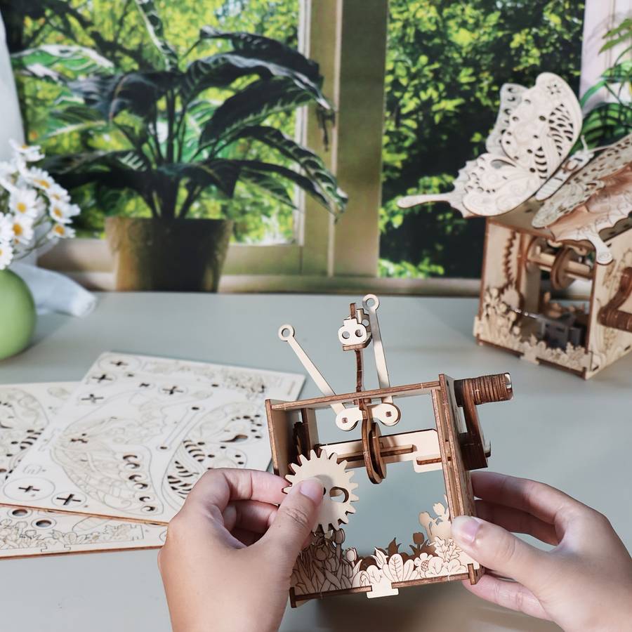 3D Puzzle Musical Instrument Model Style Colorful Butterfly