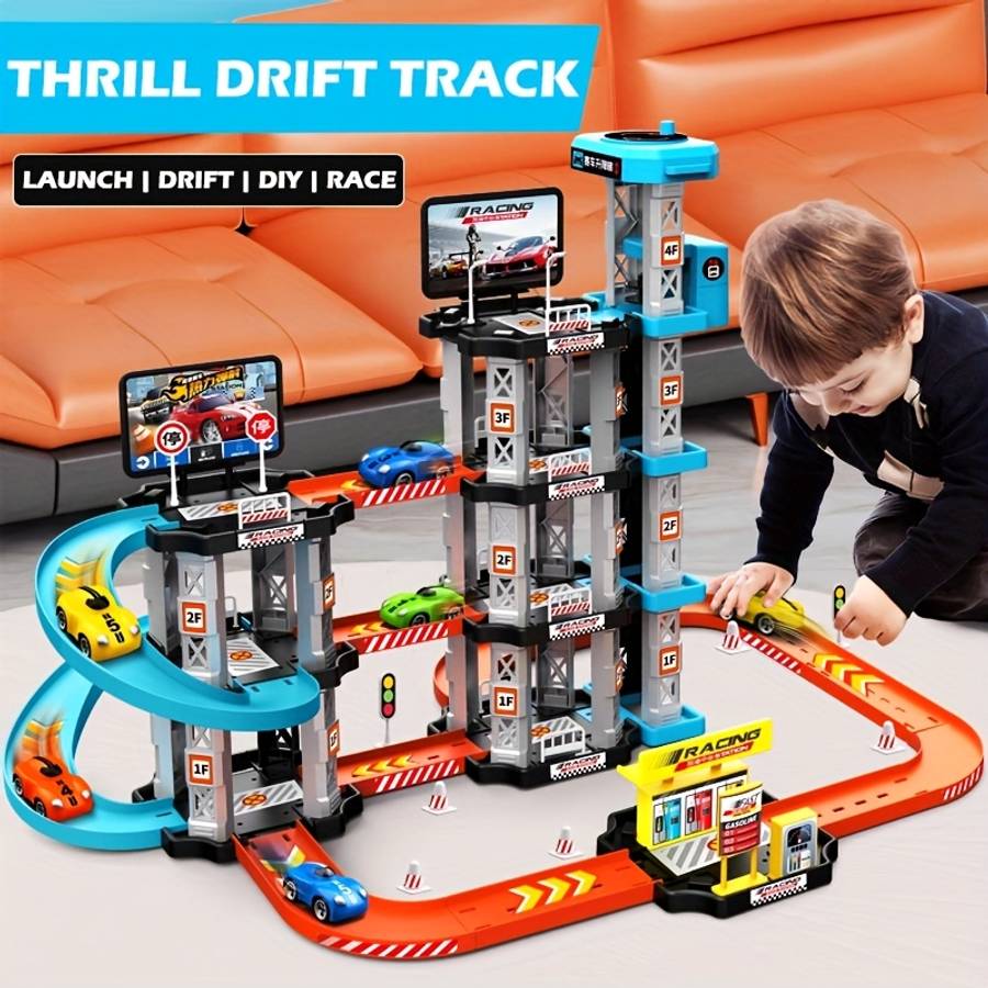 Childrens Toys Color City Four Layers  Runway 106Pcs