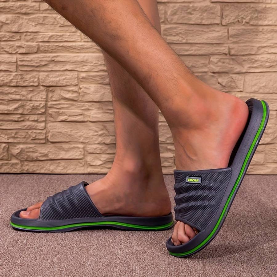 Men Slippers Summer Style Deep Blue Size Uk 8.5 To 9