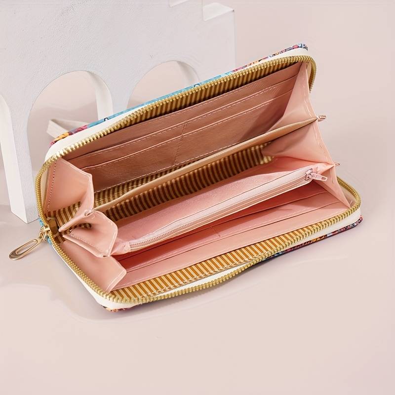 1pc Stylish Women'S Wallet 2025 New Long Style Large Capacity Handbag Pattern Design Zipper Wallet