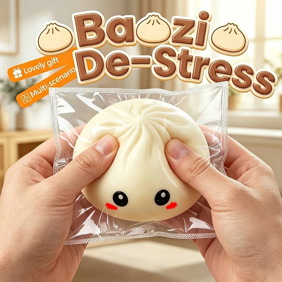Squeezable Toys Color Random Color Style Style Steamed Buns Steamer