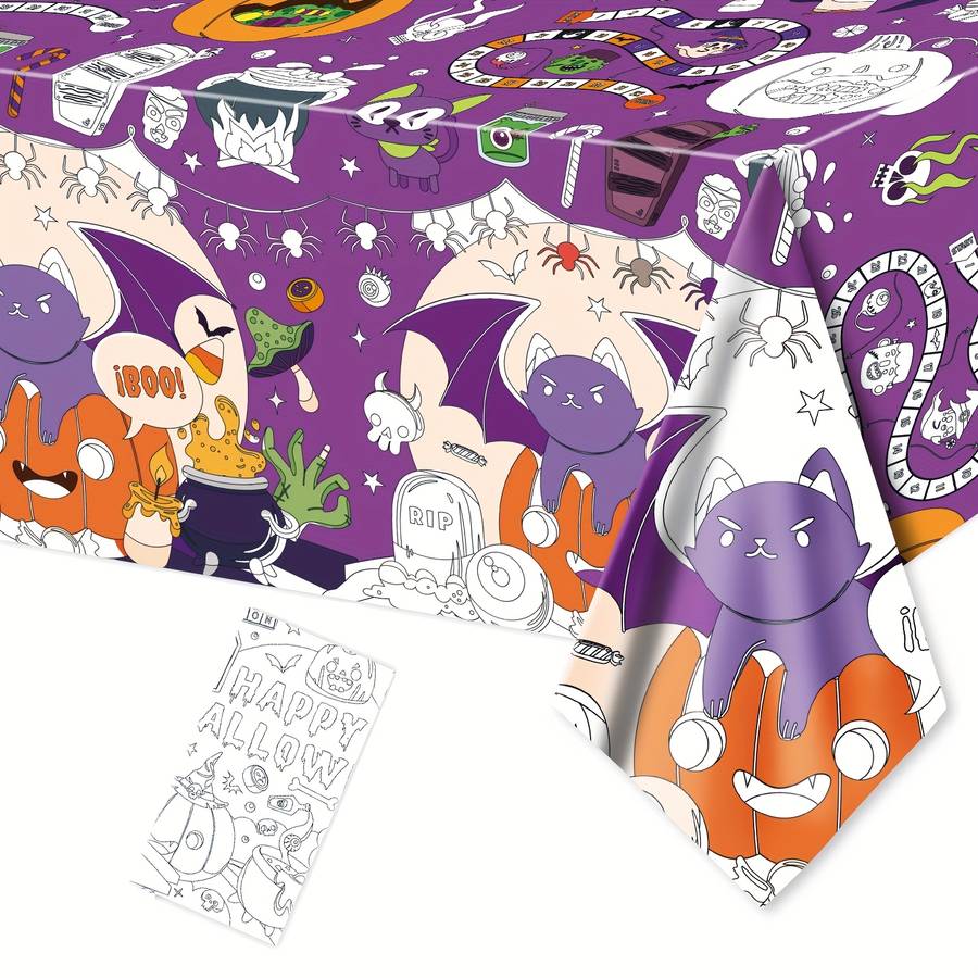Halloween tablecloth decoration color Purple Halloween