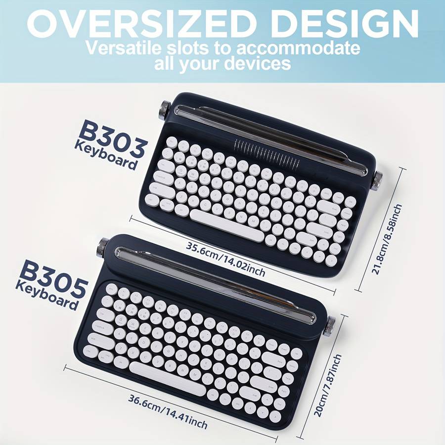YUNZII B303 Blue Wireless Keyboard