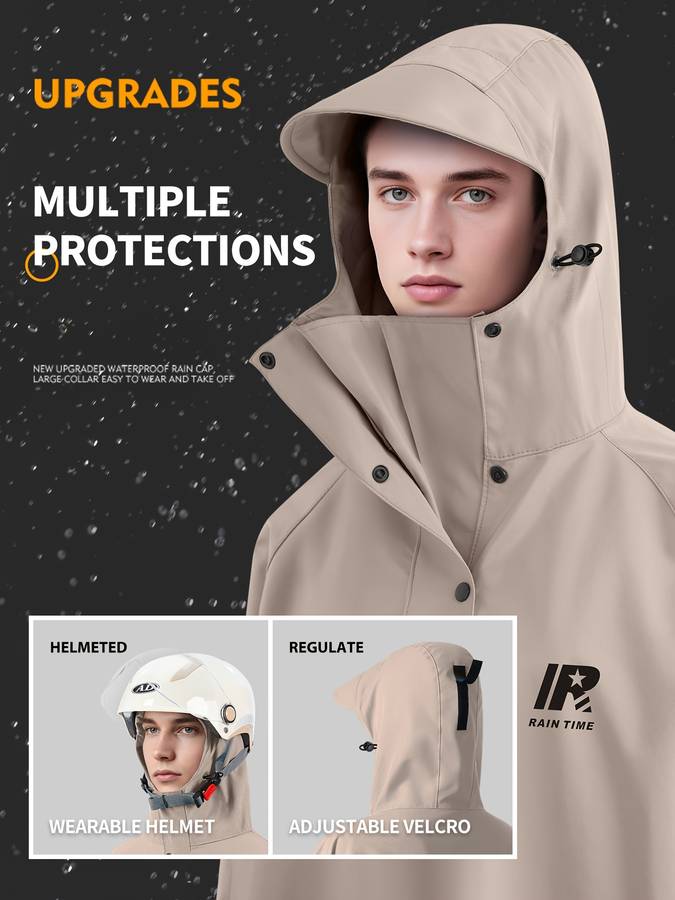 Raincoat Khaki Size Uk M