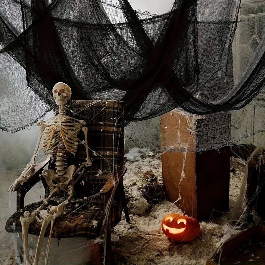 Halloween Decorations Color White Gauze  Add   5M Copper Wire Lamp