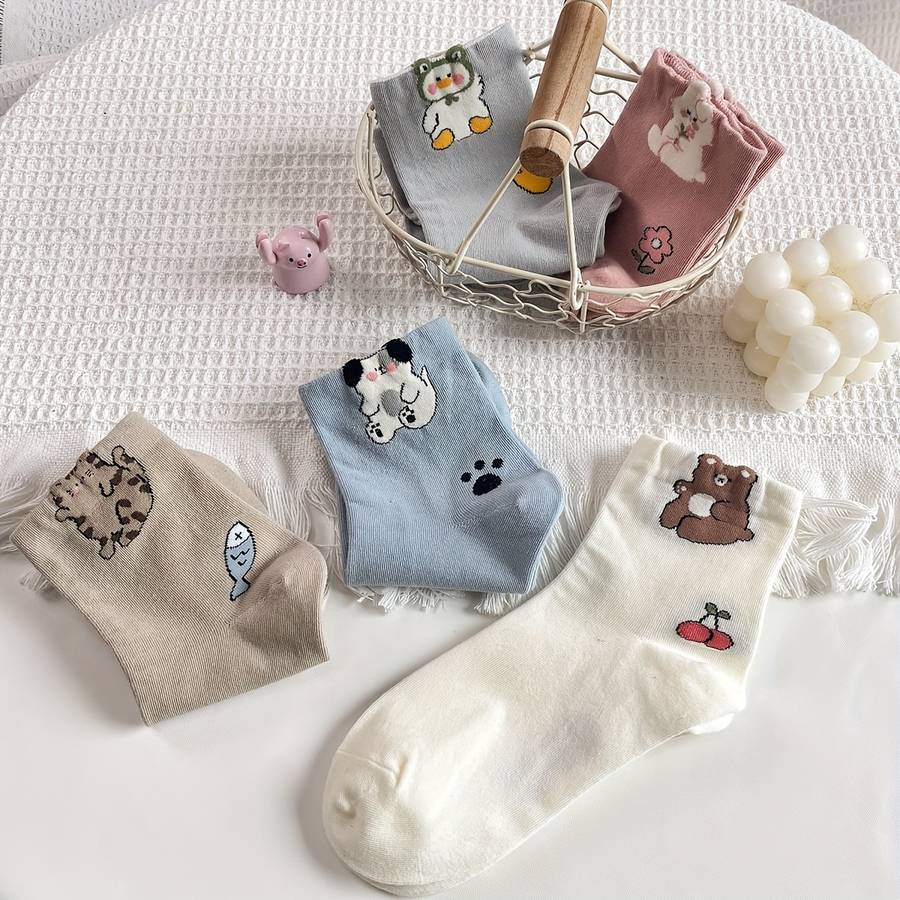Women S Socks Color 5Pairs Mixed Colors Size Onesize