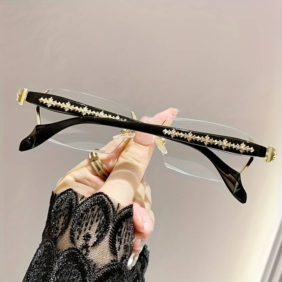 Mens Glasses Color Black And Silvery