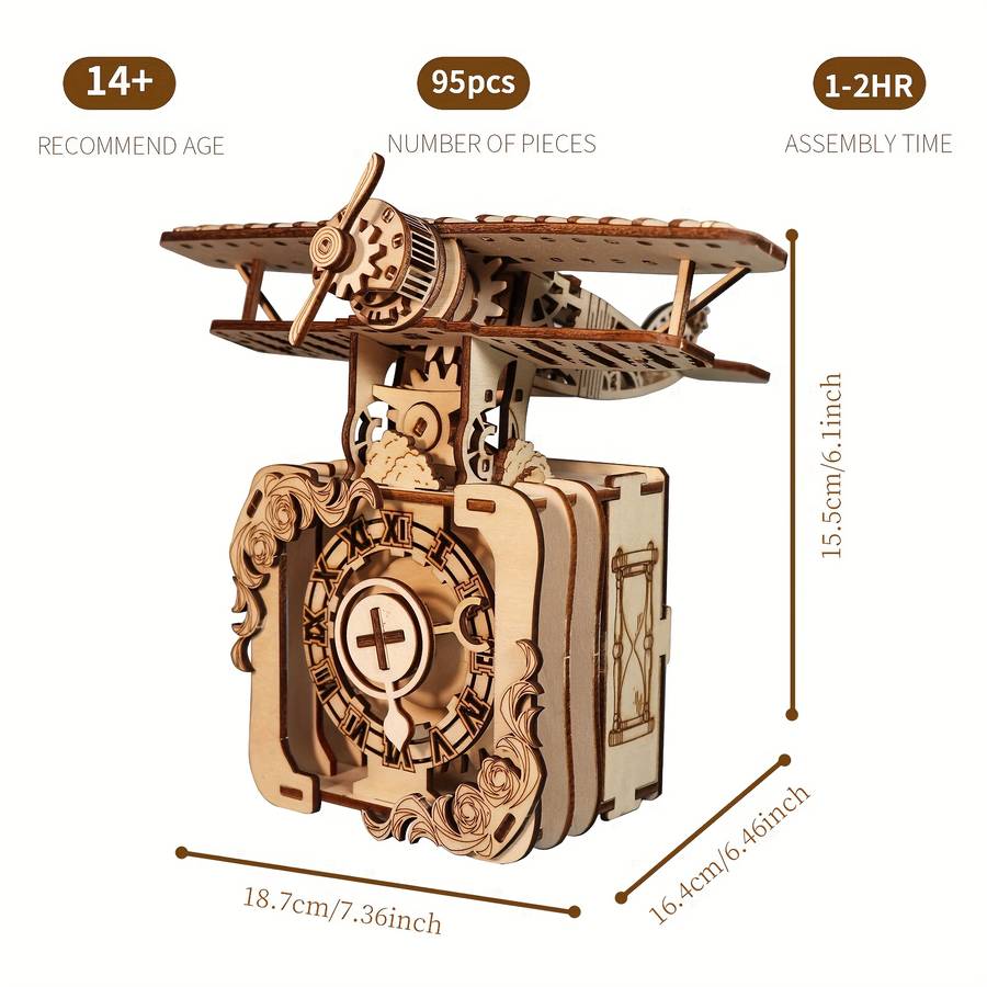 3D Puzzle Musical Instrument Model Style Punk Airplane