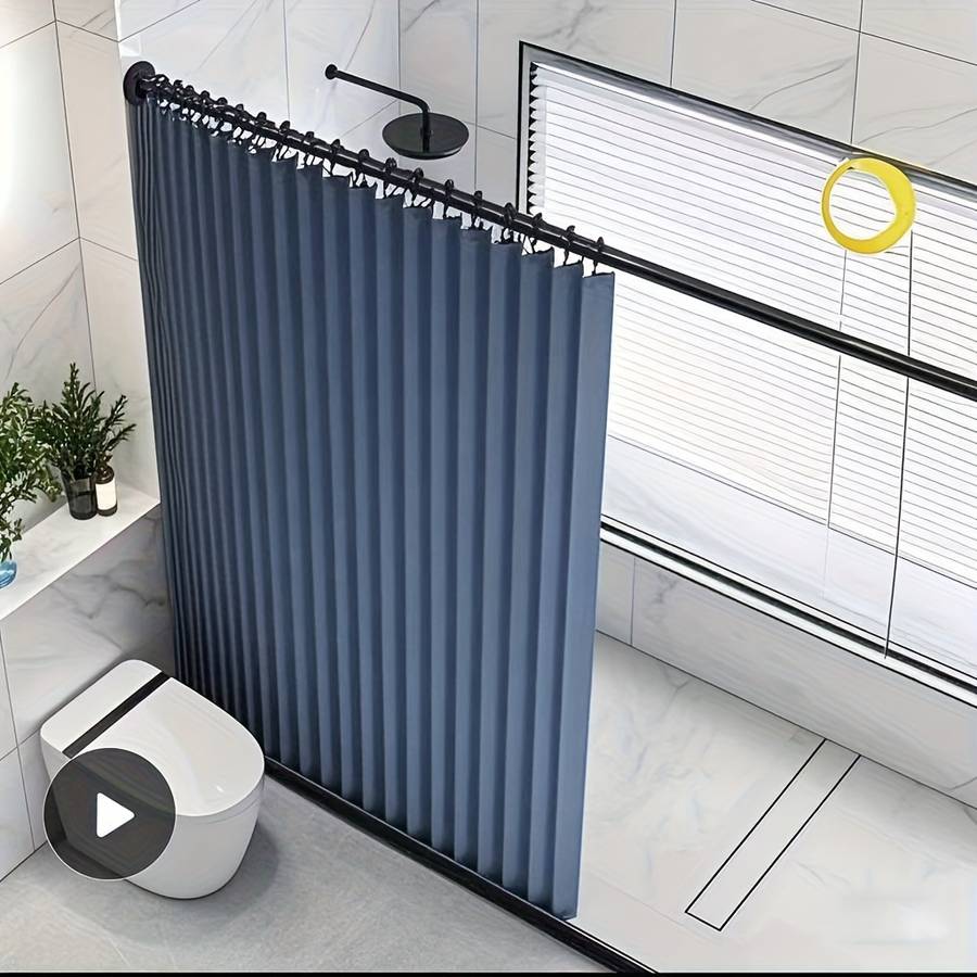 Waterproof Shower Curtain Color Blue Size 110*200Cm 43.3*78Inch