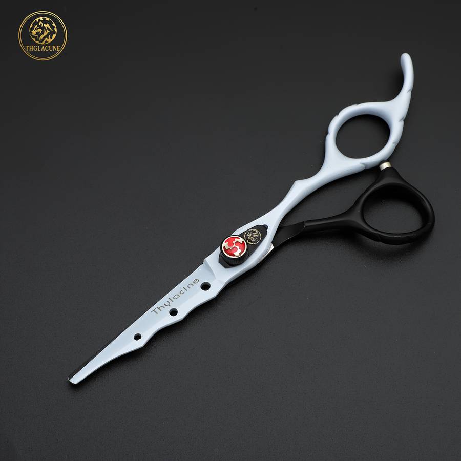 Hairdressing Scissors Style Genuine Thglacineh Black And Blue Dual Tone Straight Scissors