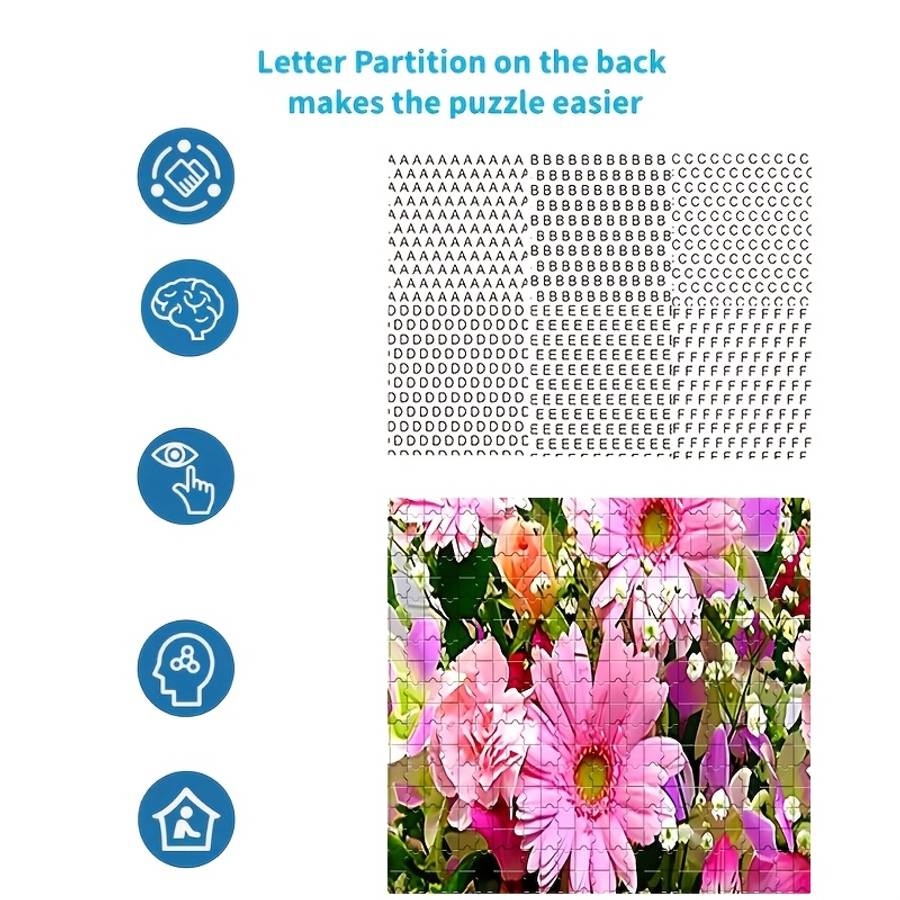 1000pcs Blooming Fortune Flower Puzzle for Adults Giant 50x70cm Durable High-Qual