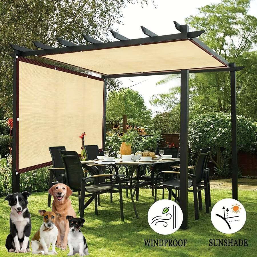 Shade Net Color Beige Send Rope Size200X600Cm78.4X236.2In