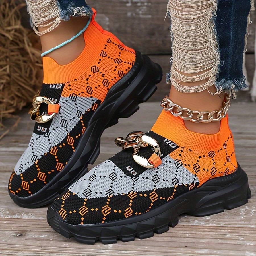 Women S Sneakers Color Orange Sizeuk 8