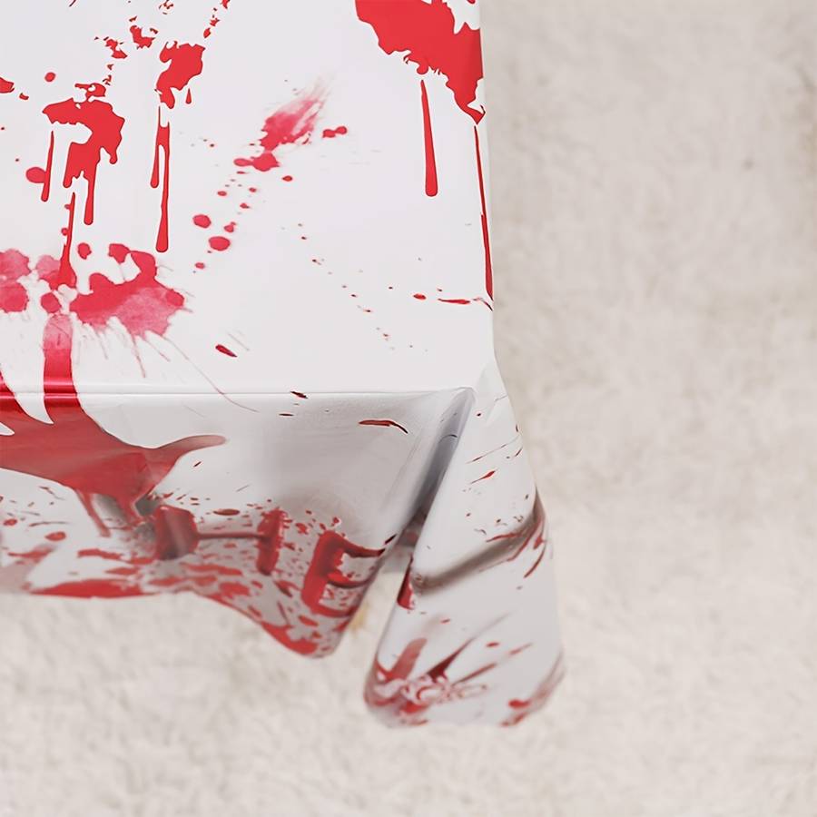 Halloween tablecloth decoration color 1pc x Blood Handprint Tablecloth 183cm