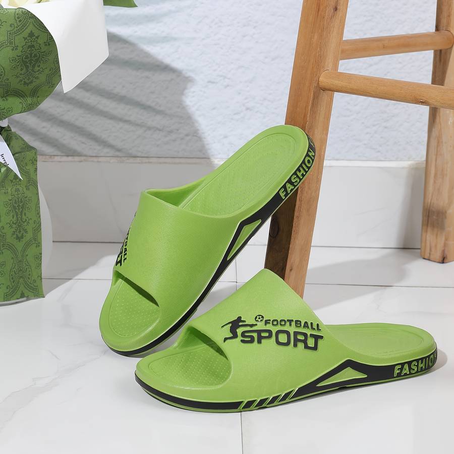 Men Slippers Summer Style Green Size Uk 9.5 To 10