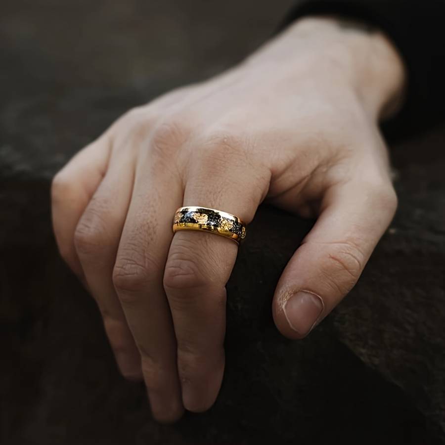Dainty Fashion Gift For Her Band Color Golden Size 7