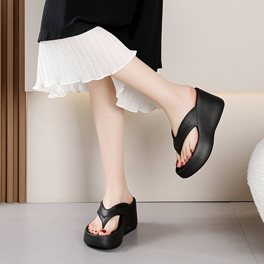 Ladies Summer Flip Flops White Uk 4.5-5