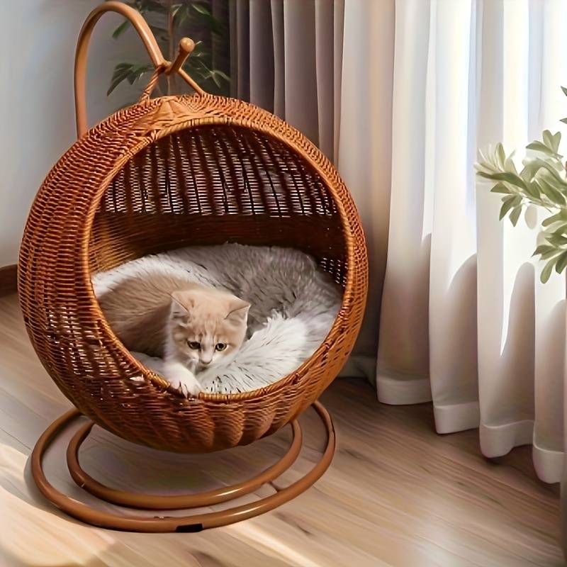 Pet supplies color Rattan Hanging Basket