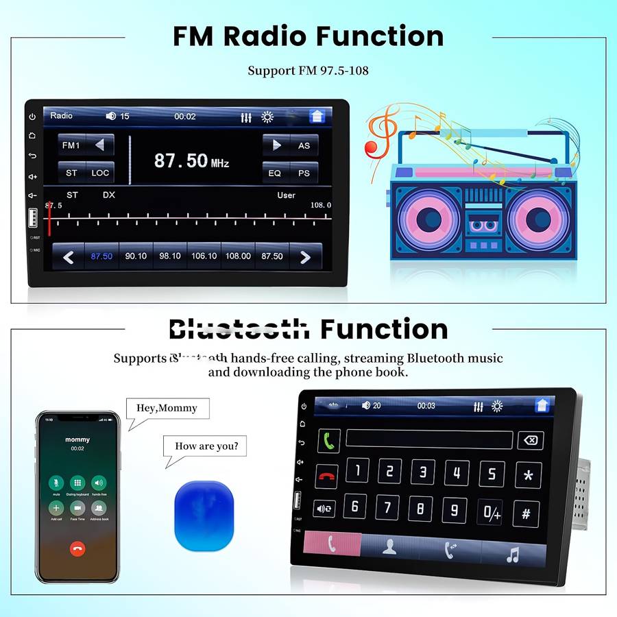Car Audio  Entertainment System Items With Microphone