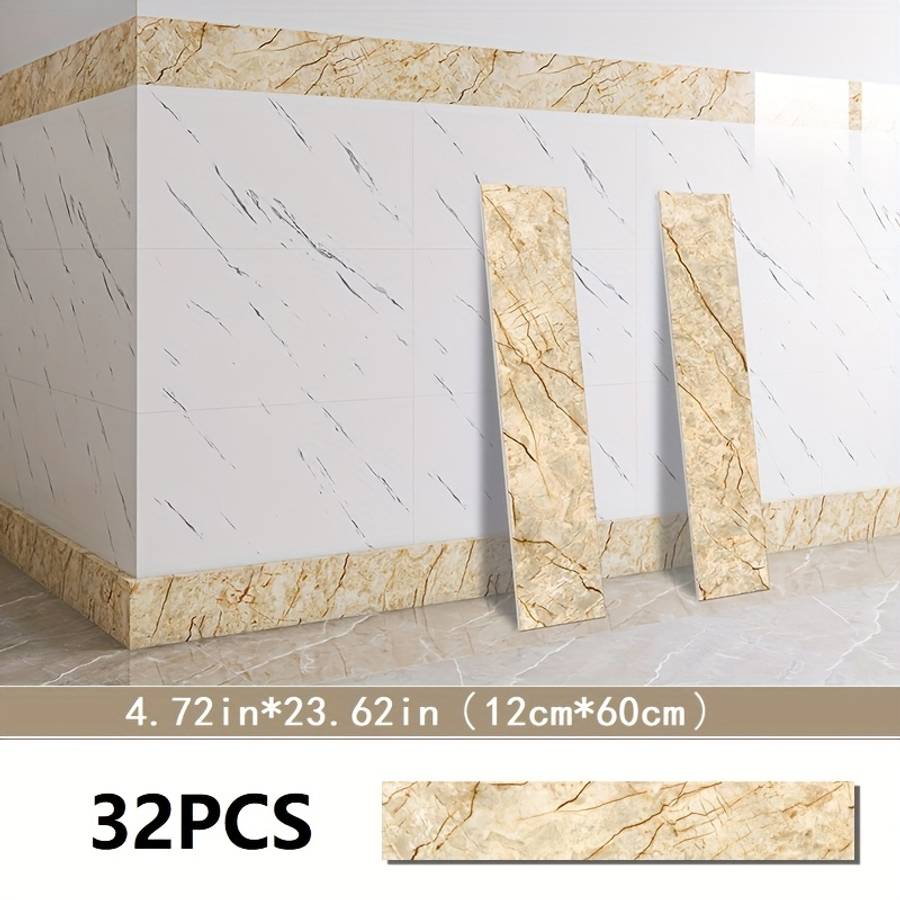 Skirting Board Gray Base Stone Pattern Size 4.72In*23.62In12Cm*60Cm