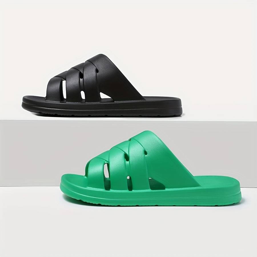 Men Slippers Summer Style Black Size Uk 3.5 To 4