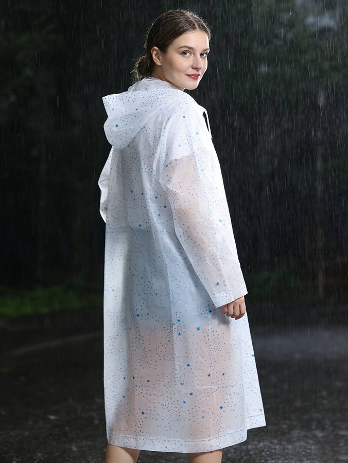 Raincoat White Size Asian Onesize