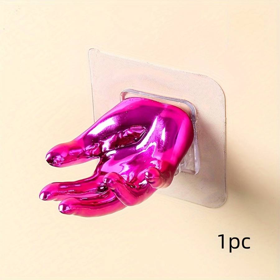 Creative Five Finger Sticky Hooks For The Bedroom Living color Red 1pc