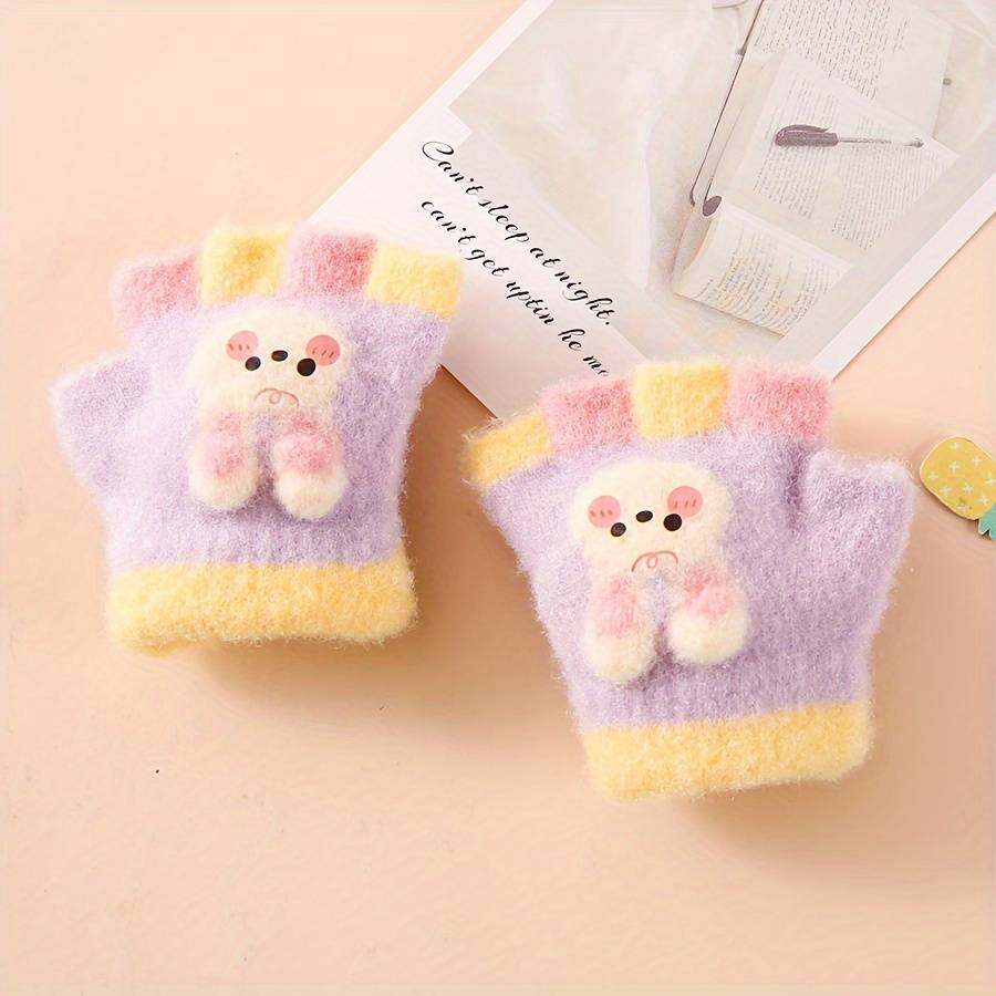 Winter Gloves Color Pink Size 6 To 24 Months