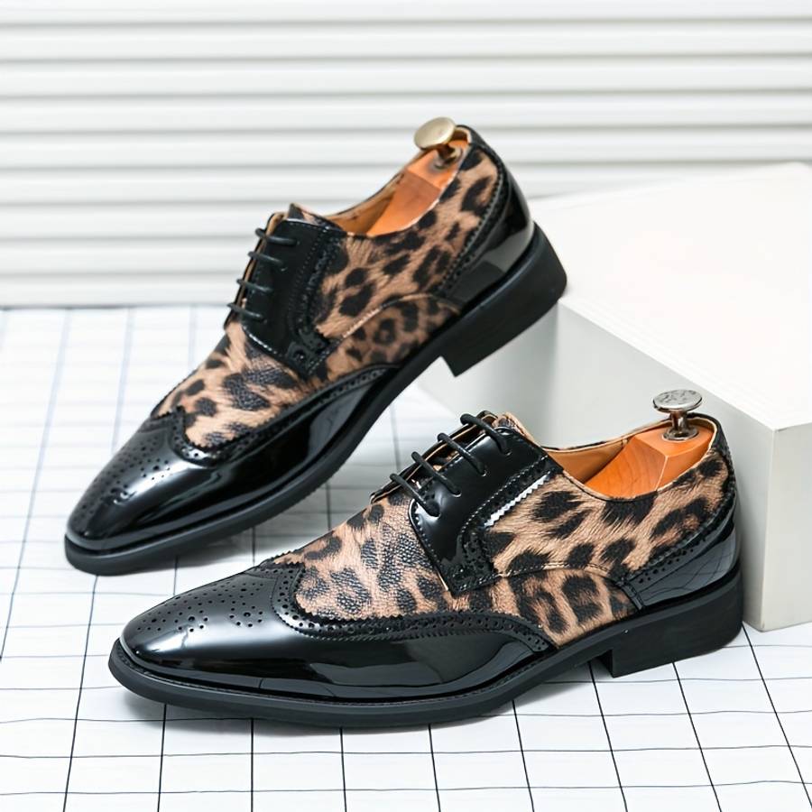 Mens Leather Shoes Color 1829 Black Gray Sizeuk 6.5