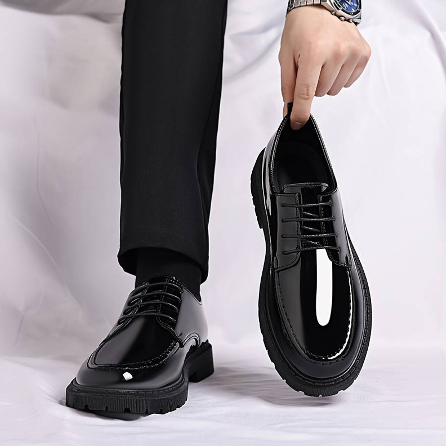Mens Leather Shoes Color Black Sizeuk 8