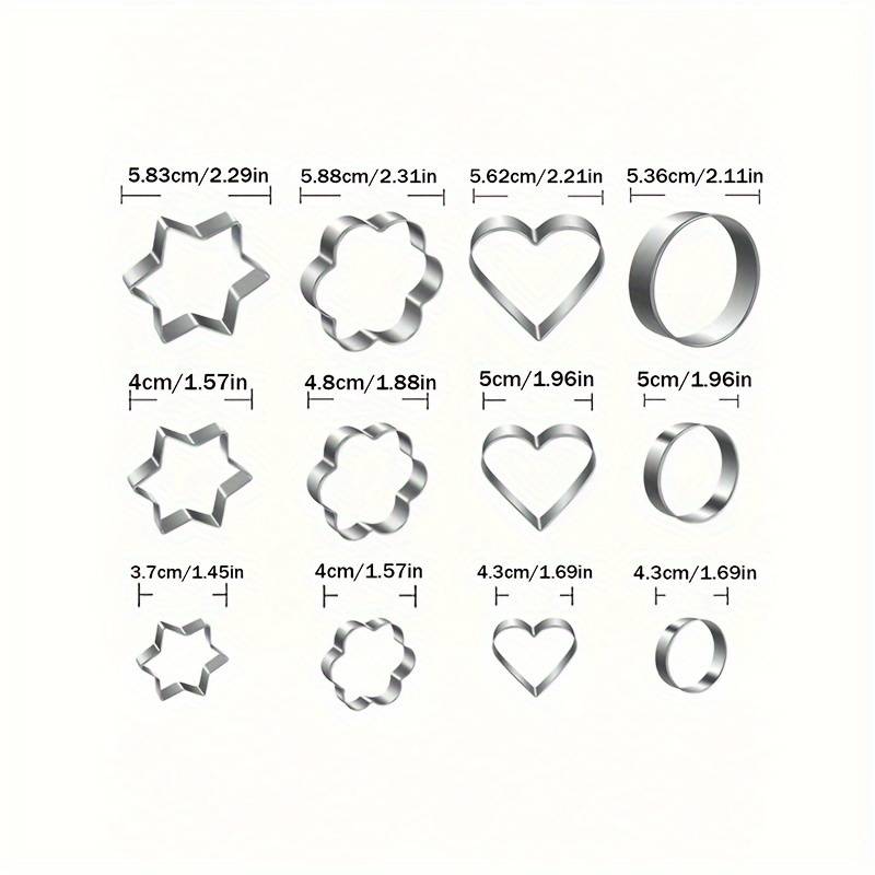 Suitable For Baking Molds Color 12Pcs Stainless Steel Cookie Cutters
