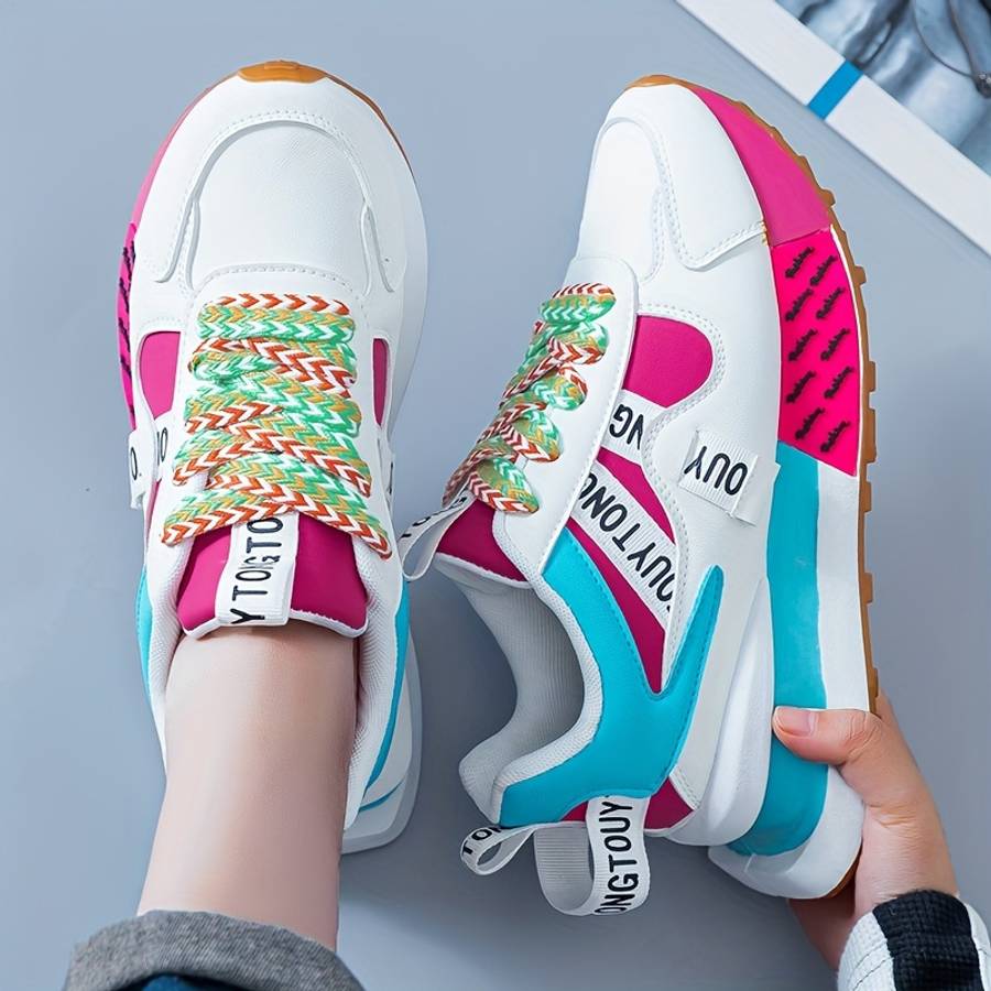 Women S Sneakers Color White Pink Blue Sizeuk 3.5