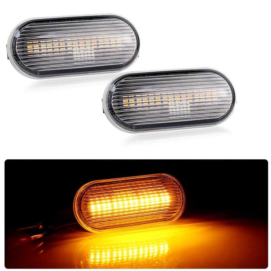 Car Lights Color 2Pcs Clear Lenses