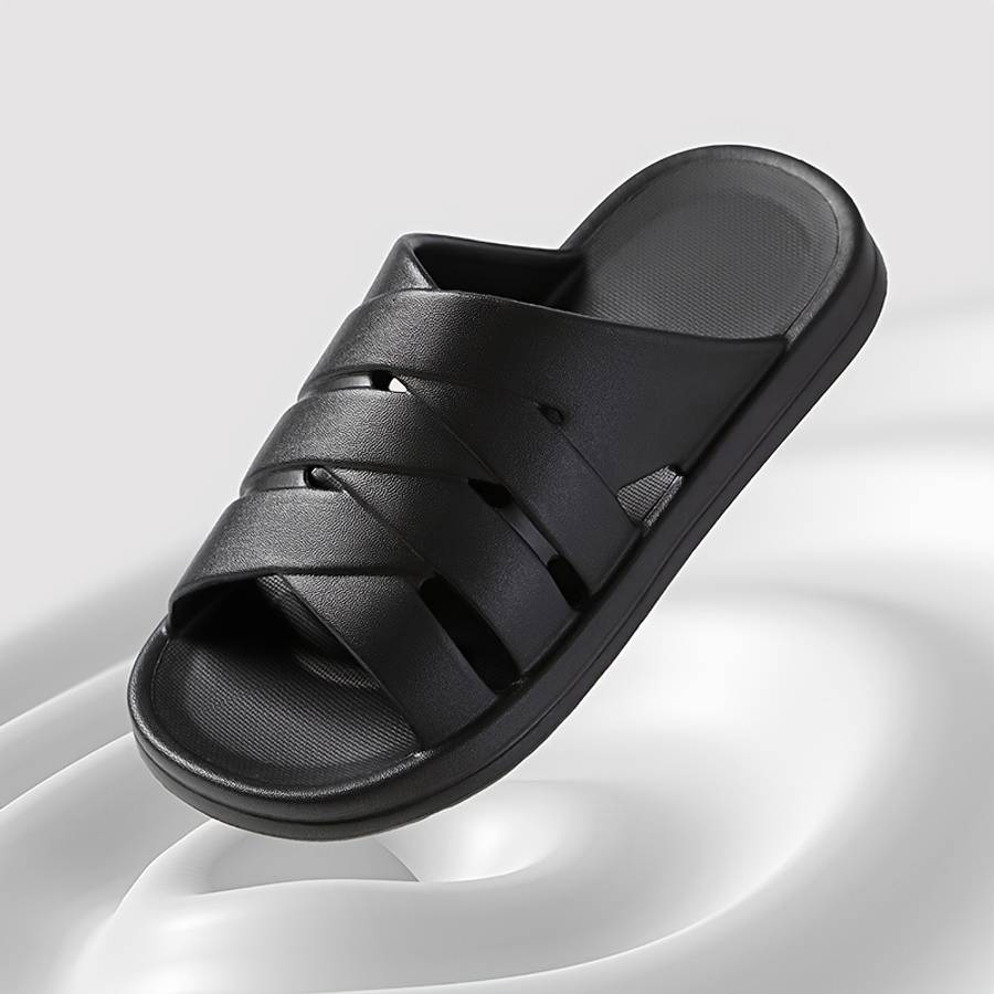 Men Slippers Summer Style Black Size Uk 5.5 To 6