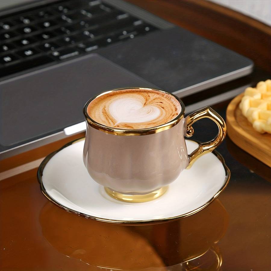 Water Cup Quantity 6 Cups And Saucers Lotus Cups 6 Colors