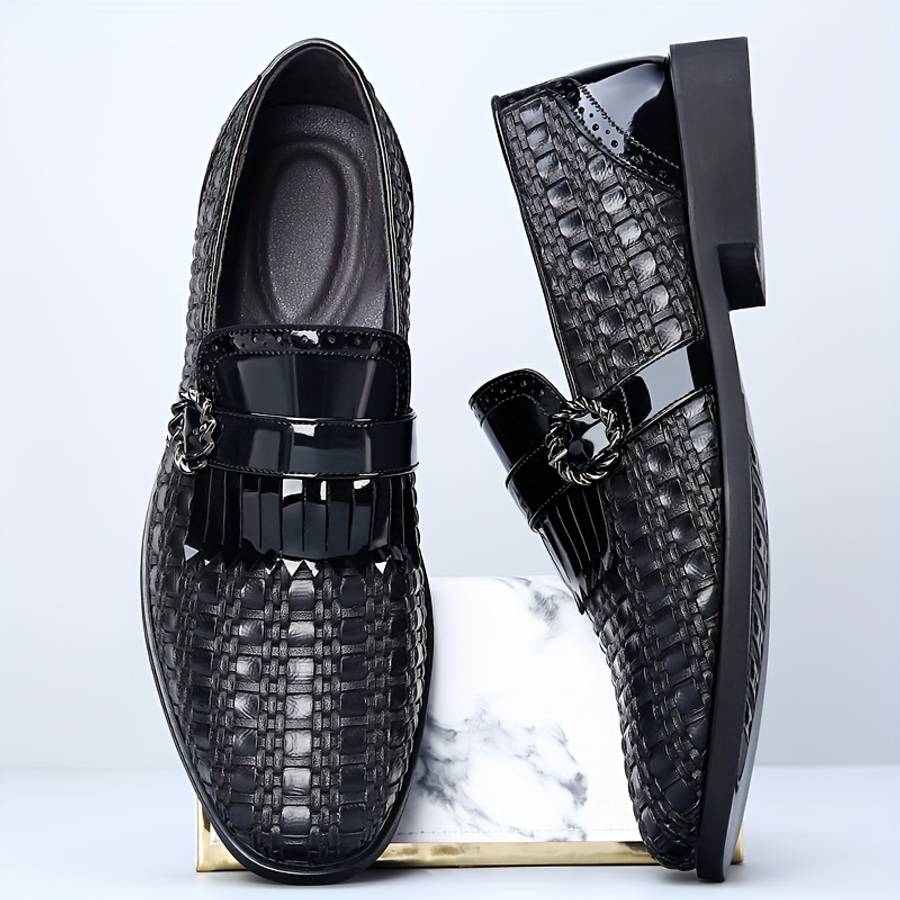 Mens Leather Shoes Color Black Sizeuk 10