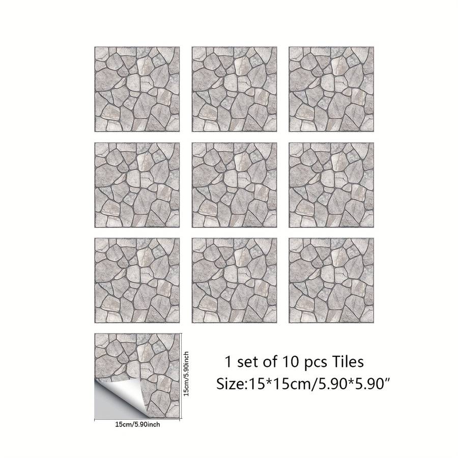 Floor Stickers Model 10Pcsx10X10Cm Is 3.93X3.93 In