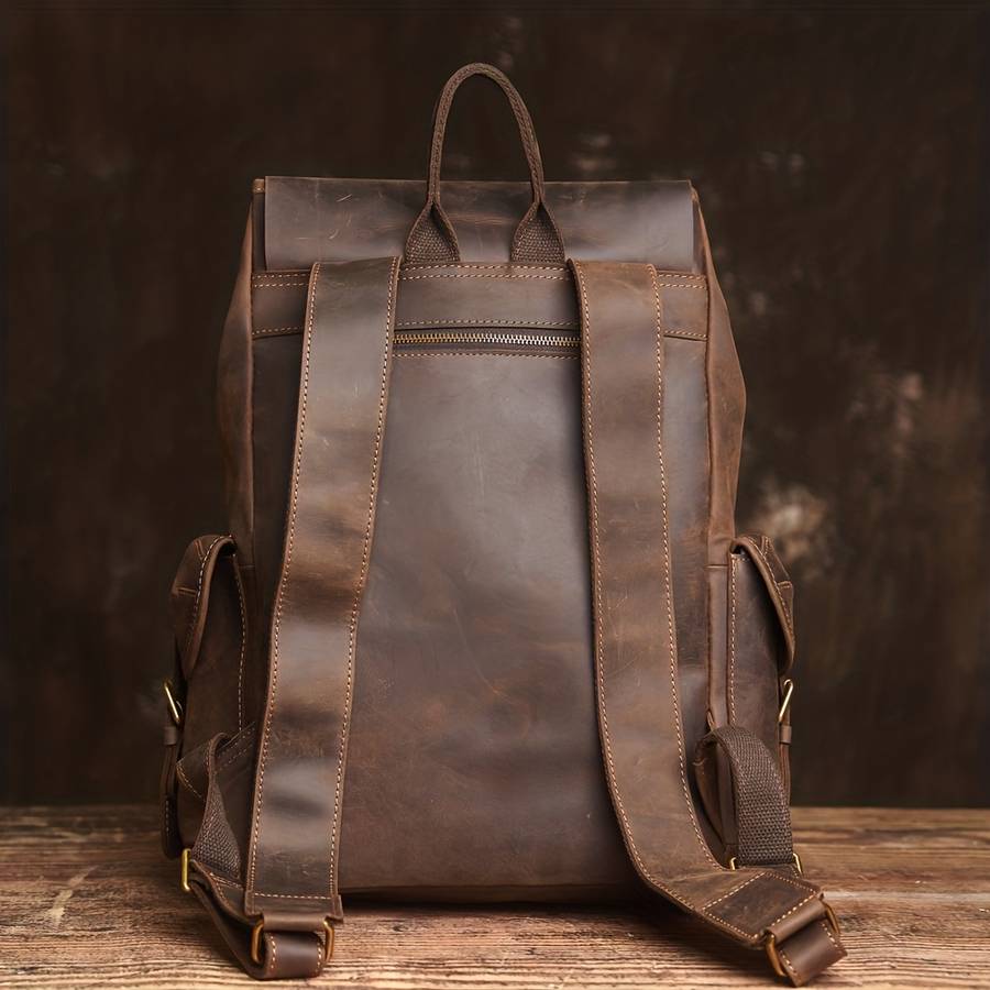 Men S Backpack Dark Brown