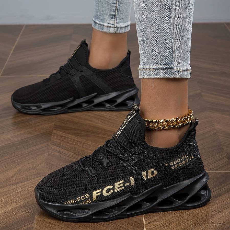Women S Sneakers Color Black Golden Sizeuk 5