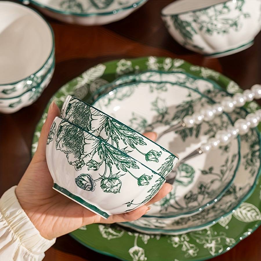 Bowl Color 6Pcs  2 Sauce Dishes  2 Bowls  2 Platters