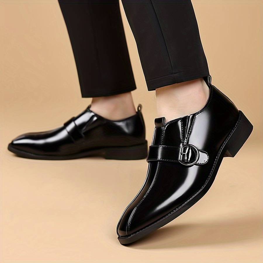 Mens Leather Shoes Color Black Sizeuk 6