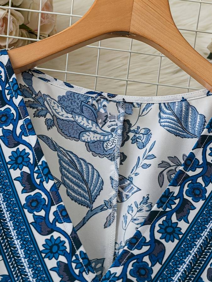 Women S Dress Color Blue Size 5Xl