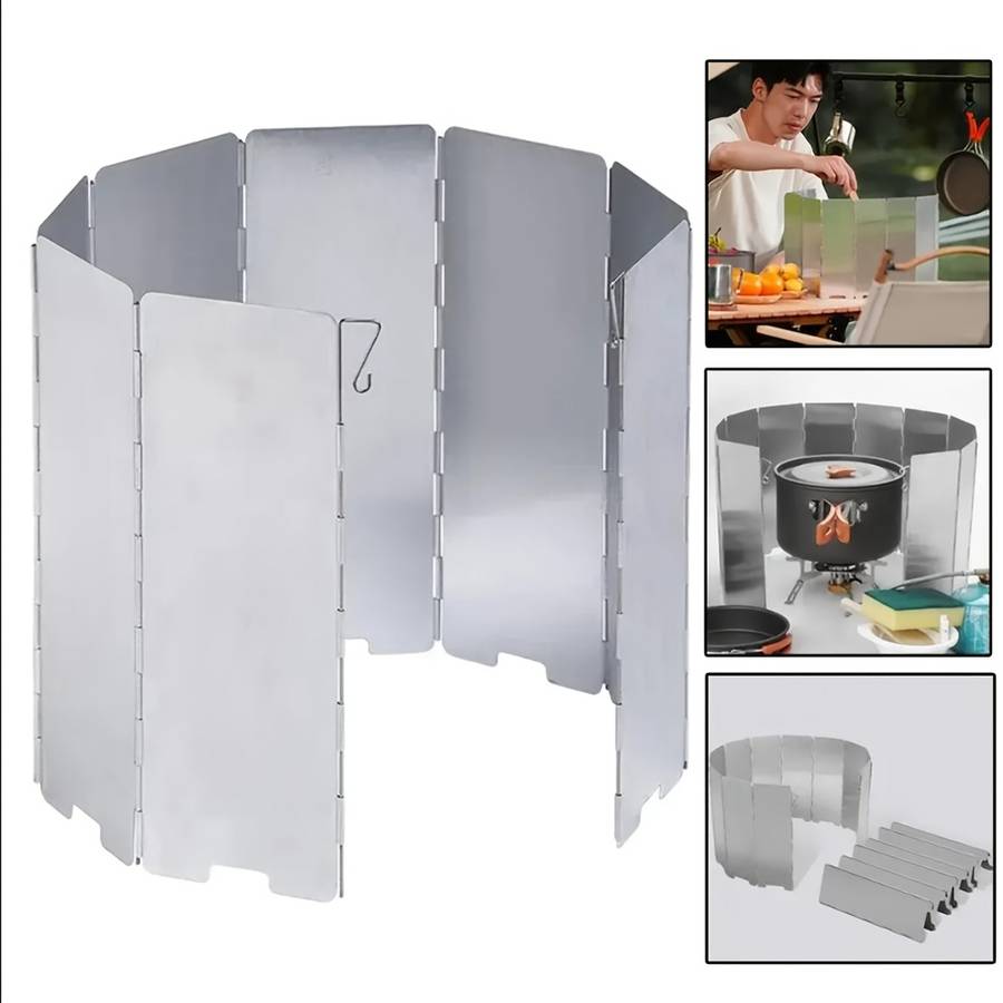 Premium Zmoon Windproof Wind Screen Gas Stove Compatible Burner Outdoor Cam 10