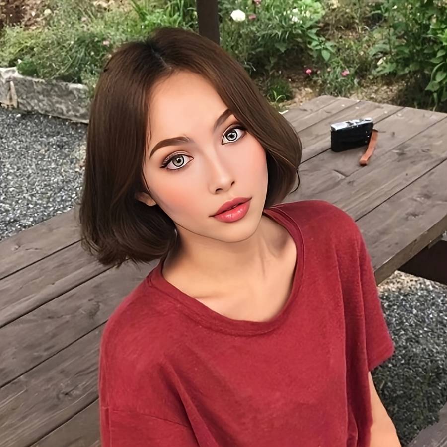 Black Womens Wigs Hair Length 25.4Cm